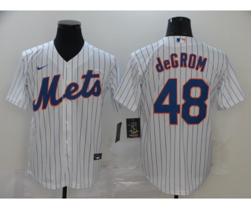 Nike Men's New York Mets #48 Jacob deGrom White Alternate Home Cool Base Baseball Jersey