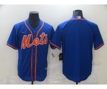 Nike Men's New York Mets Blank Blue Alternate Home Cool Base Baseball Jersey