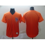 Nike Men's New York Mets Blank Orange Drift Edition Cool Base Baseball Jersey