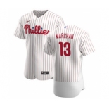 Men's Nike Philadelphia Phillies #13 Rafael Marchan White Home 2020 Authentic Player Baseball Jersey