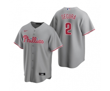 Men's Nike Philadelphia Phillies #2 Jean Segura Gray Road Stitched Baseball Jersey