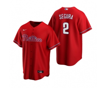 Men's Nike Philadelphia Phillies #2 Jean Segura Red Alternate Stitched Baseball Jersey