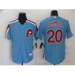 Men's Nike Philadelphia Phillies #20 Mike Schmidt Blue Retro Stitched Baseball Jersey