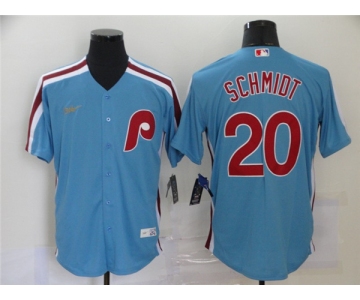 Men's Nike Philadelphia Phillies #20 Mike Schmidt Blue Retro Stitched Baseball Jersey