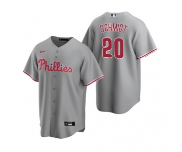 Men's Nike Philadelphia Phillies #20 Mike Schmidt Gray Road Stitched Baseball Jersey