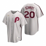 Men's Nike Philadelphia Phillies #20 Mike Schmidt White Cooperstown Collection Home Stitched Baseball Jersey