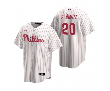 Men's Nike Philadelphia Phillies #20 Mike Schmidt White Home Stitched Baseball Jersey