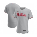 Men's Nike Philadelphia Phillies 2020 Gray Road Authentic Official Team Baseball Jersey