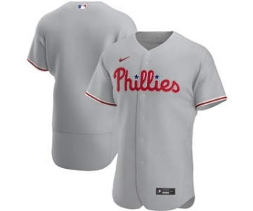 Men's Nike Philadelphia Phillies 2020 Gray Road Authentic Official Team Baseball Jersey