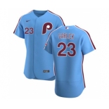 Men's Nike Philadelphia Phillies #23 Kyle Garlick Light Blue Alternate 2020 Authentic Player Baseball Jersey