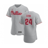 Men's Nike Philadelphia Phillies #24 Roman Quinn Gray Road 2020 Authentic Player Baseball Jersey