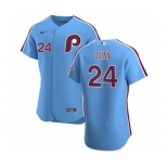 Men's Nike Philadelphia Phillies #24 Roman Quinn Light Blue Alternate 2020 Authentic Player Baseball Jersey