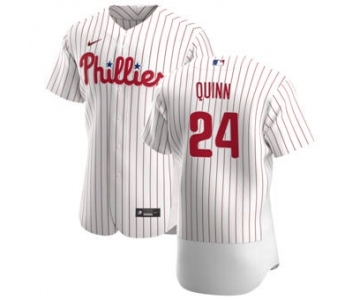 Men's Nike Philadelphia Phillies #24 Roman Quinn White Home 2020 Authentic Player Baseball Jersey