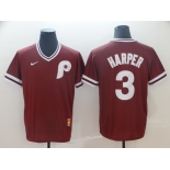 Men's Nike Philadelphia Phillies #3 Bryce Harper Red M&N  Jersey