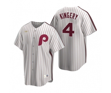 Men's Nike Philadelphia Phillies #4 Scott Kingery White Cooperstown Collection Home Stitched Baseball Jersey