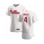 Men's Nike Philadelphia Phillies #4 Scott Kingery White Home 2020 Authentic Player Baseball Jersey