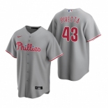 Men's Nike Philadelphia Phillies #43 Nick Pivetta Gray Road Stitched Baseball Jersey