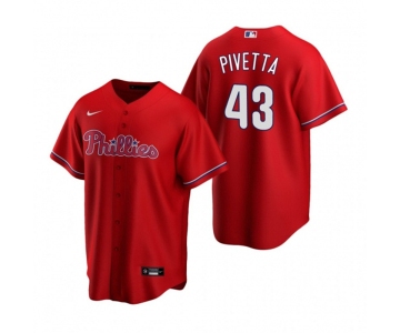 Men's Nike Philadelphia Phillies #43 Nick Pivetta Red Alternate Stitched Baseball Jersey