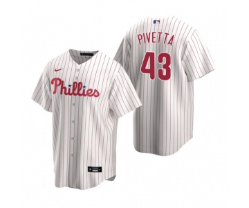 Men's Nike Philadelphia Phillies #43 Nick Pivetta White Home Stitched Baseball Jersey