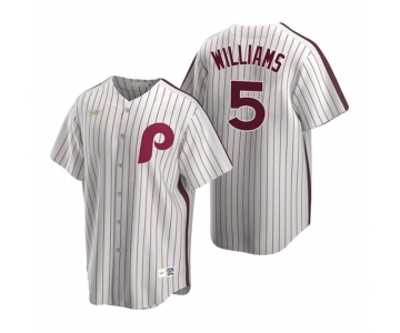 Men's Nike Philadelphia Phillies #5 Nick Williams White Cooperstown Collection Home Stitched Baseball Jersey