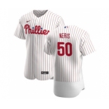 Men's Nike Philadelphia Phillies #50 Hector Neris White Home 2020 Authentic Player Baseball Jersey