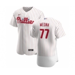 Men's Nike Philadelphia Phillies #77 Adonis Medina White Home 2020 Authentic Player Baseball Jersey