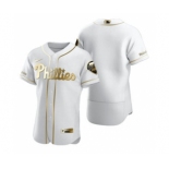 Men's Nike Philadelphia Phillies Blank White 2020 Authentic Golden Edition Baseball Jersey