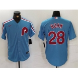 Men's Philadelphia Phillies #28 Alec Bohm Blue Cool Base Stitched Jersey