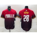 Men's Philadelphia Phillies #28 Alec Bohm Red 2024 City Cool Base Jersey