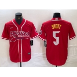 Men's Philadelphia Phillies #5 Bryson Stott Red Cool Base Stitched Baseball Jersey