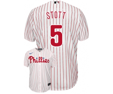 Men's Philadelphia Phillies #5 Bryson Stott White Cool Base Stitched Baseball Jersey