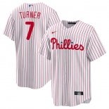 Men's Philadelphia Phillies #7 Trea Turner White Stitched MLB Cool Base Nike Jersey