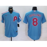 Men's Philadelphia Phillies #8 Nick Castellanos Blue Cool Base Stitched Jersey