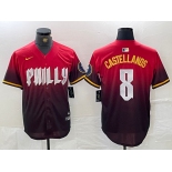 Men's Philadelphia Phillies #8 Nick Castellanos Red 2024 City Cool Base Jersey