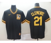 Men's Nike Pittsburgh Pirates #21 Roberto Clemente Black M&N MLB Jersey