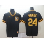 Men's Nike Pittsburgh Pirates #24 Barry Bonds Black M&N MLB Jersey