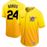 Men's Nike Pittsburgh Pirates #24 Barry Bonds Nike Gold Fade Jersey