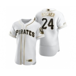 Men's Nike Pittsburgh Pirates #24 Chris Archer White 2020 Authentic Golden Edition Baseball Jersey