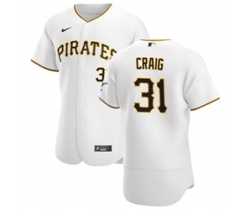 Men's Nike Pittsburgh Pirates #31 Will Craig White Home 2020 Authentic Player Baseball Jersey