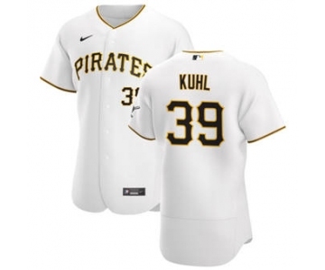 Men's Nike Pittsburgh Pirates #39 Chad Kuhl White Home 2020 Authentic Player Baseball Jersey