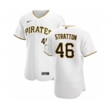 Men's Nike Pittsburgh Pirates #46 Chris Stratton White Home 2020 Authentic Player Baseball Jersey