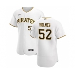 Men's Nike Pittsburgh Pirates #52 Clay Holmes White Home 2020 Authentic Player Baseball Jersey