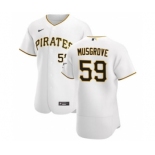 Men's Nike Pittsburgh Pirates #59 Joe Musgrove White Home 2020 Authentic Player Baseball Jersey