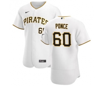 Men's Nike Pittsburgh Pirates #60 Cody Ponce White Home 2020 Authentic Player Baseball Jersey