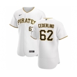 Men's Nike Pittsburgh Pirates #62 Blake Cederlind White Home 2020 Authentic Player Baseball Jersey