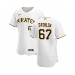 Men's Nike Pittsburgh Pirates #67 Tyler Bashlor White Home 2020 Authentic Player Baseball Jersey