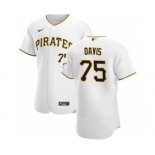 Men's Nike Pittsburgh Pirates #75 Austin Davis White Home 2020 Authentic Player Baseball Jersey