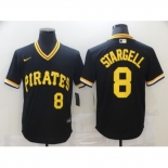 Men's Nike Pittsburgh Pirates #8 Willie Stargell Black Flexbase Authentic Collection Cooperstown Jersey