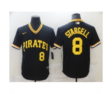 Men's Nike Pittsburgh Pirates #8 Willie Stargell Black Flexbase Authentic Collection Cooperstown Jersey