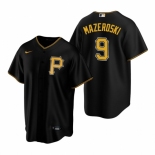 Men's Nike Pittsburgh Pirates #9 Bill Mazeroski Black Alternate Stitched Baseball Jersey